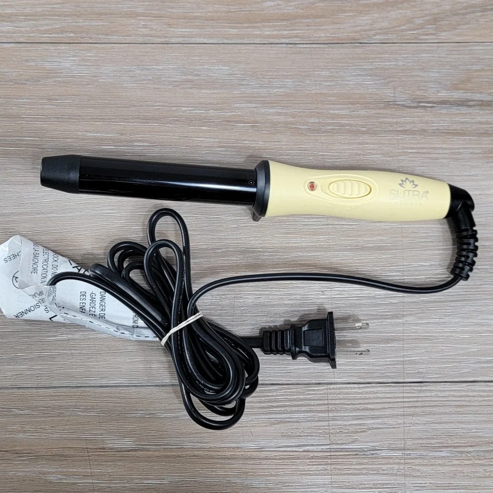 Sutra Beauty Mini Curling Wand Yellow Ceramic Tourmaline Travel Styler 30CIM-B53
